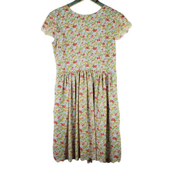 Matilda Jane Hello Lovely Poppy Field Scallop Pocket Flower Dress Sz 6 - Picture 2 of 13